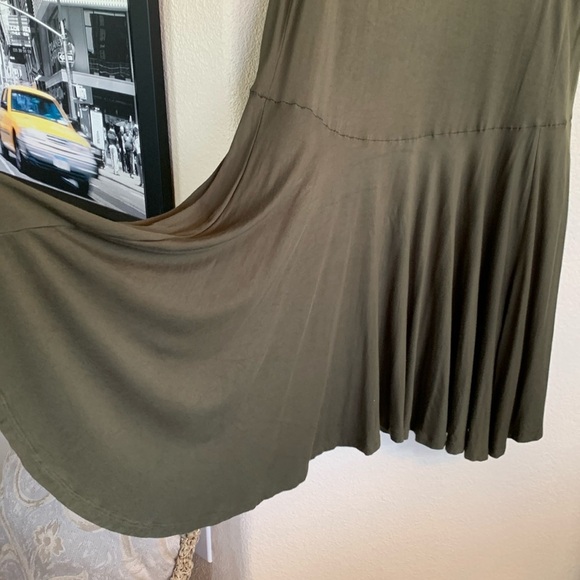 AGNES & DORA Cascade vest, knee length, olive, waterfall front S EUC - Picture 7 of 15